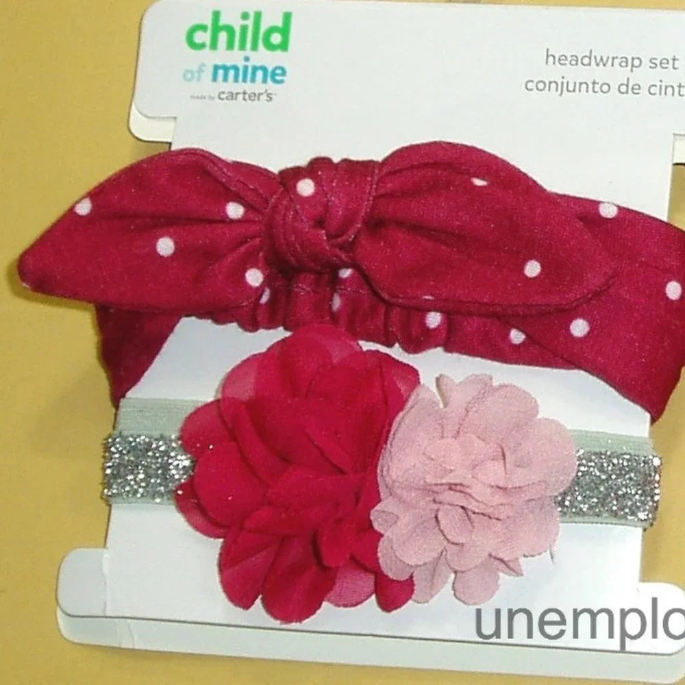 Baby Headwrap Bow Flower Hair Band 5 pc Headband Girls hairwrap Lot #7